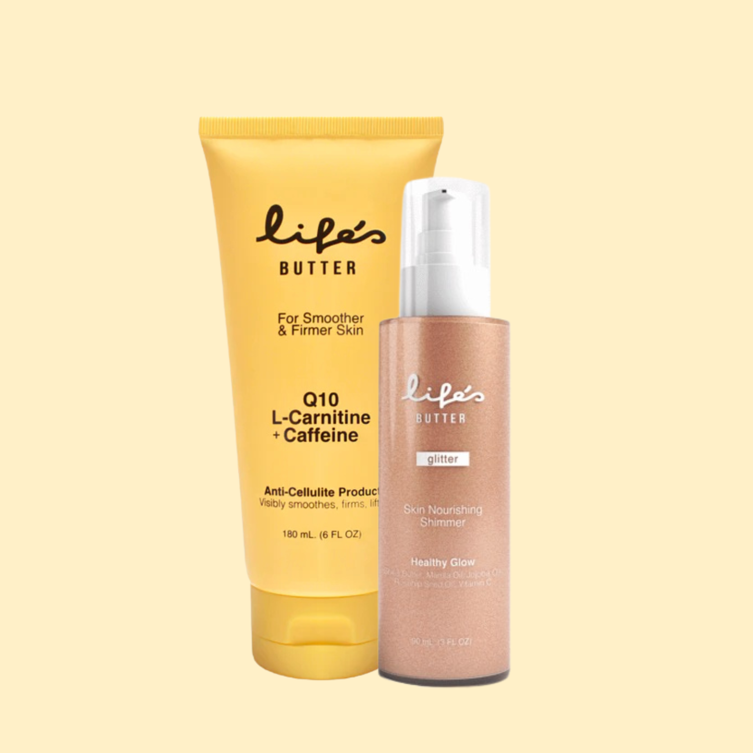 Anti-Cellulite Cream + Shimmer Oil | The Dry Skin Rescue Life's Butter Anti-Cellulite Cream + Shimmer Oil | The Dry Skin Rescue Life's Butter