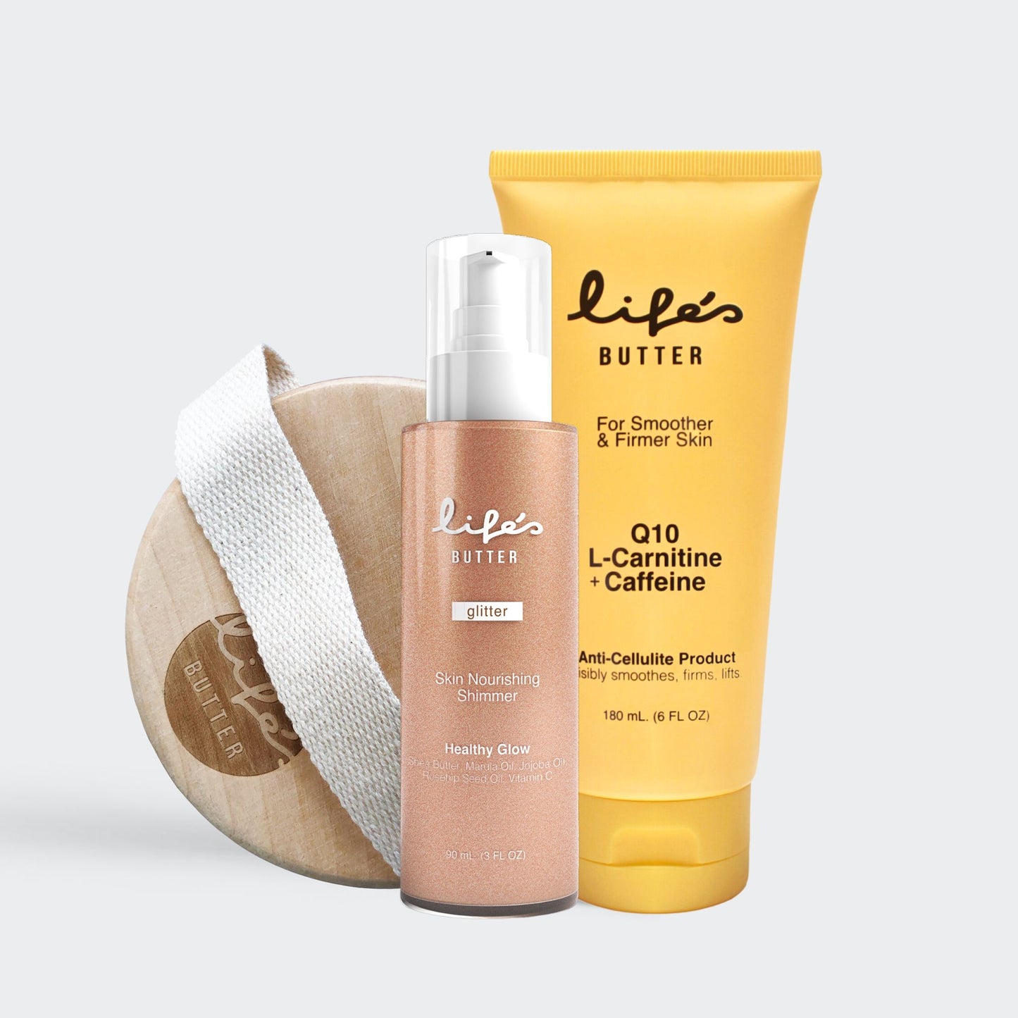 Exfoliate + Nourish - The Summer Glow Bundle anti-cellulite bundle > anti-cellulite cream > anti cellulite coffee scrub Life's Butter