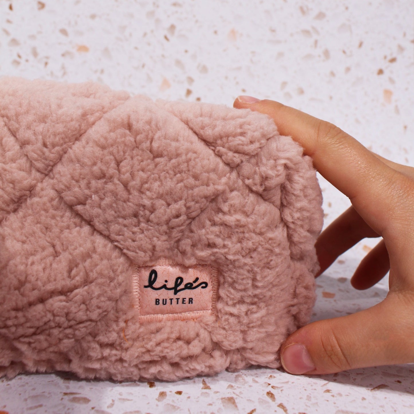 zipper cosmetic bag, furry makeup bag, fluffy makeup bag pink bag