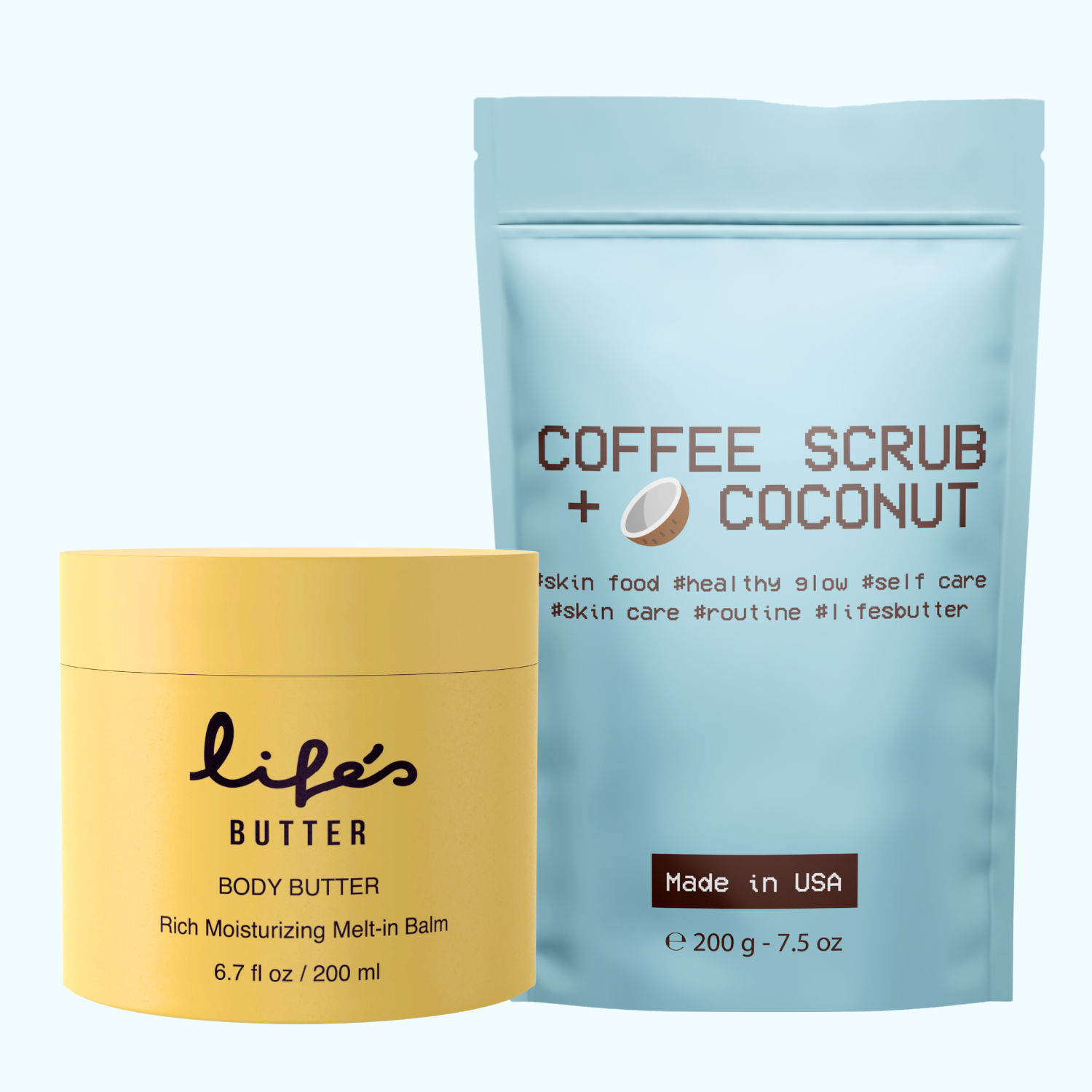 Life's Butter Coffee Scrub + Body Butter | The After Shaving Duo