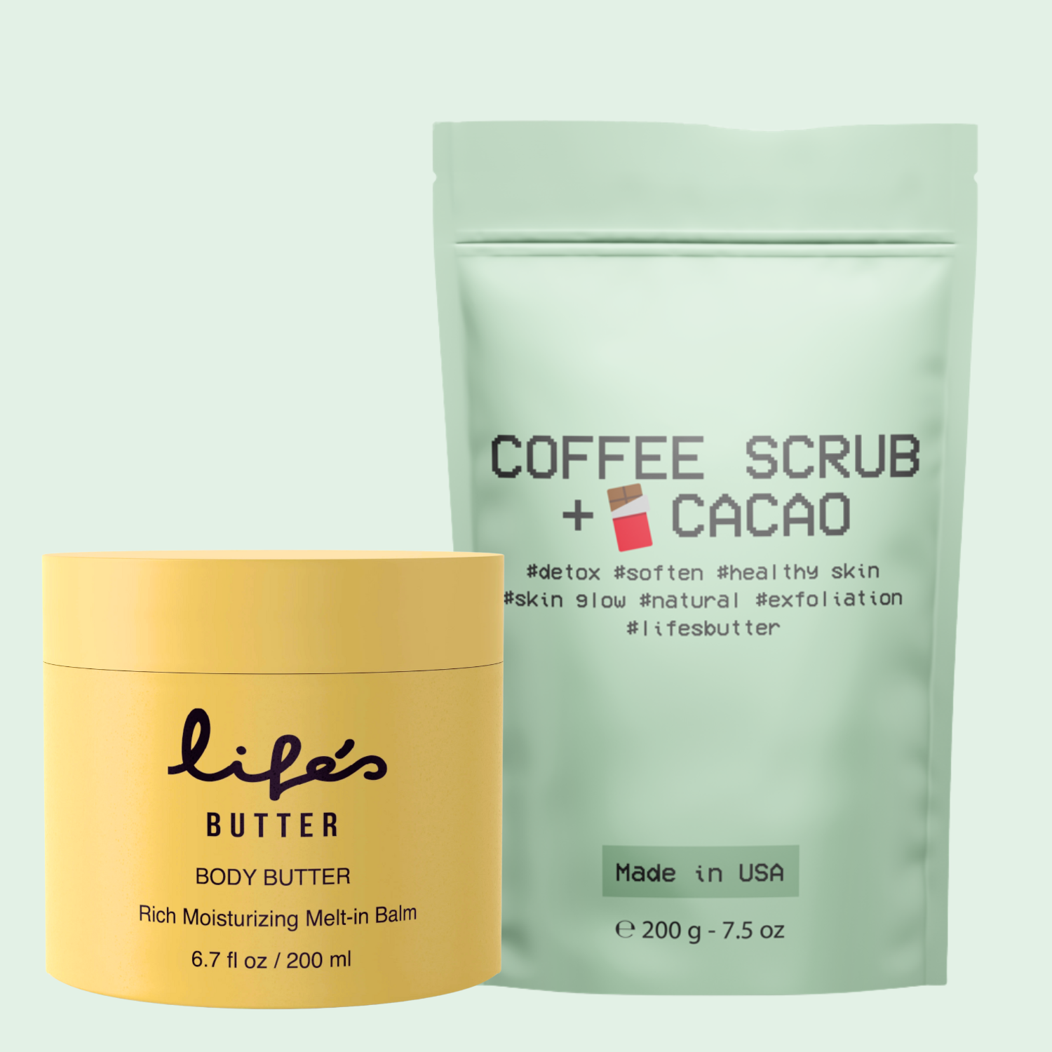 Life's Butter Coffee Scrub + Body Butter | The After Shaving Duo