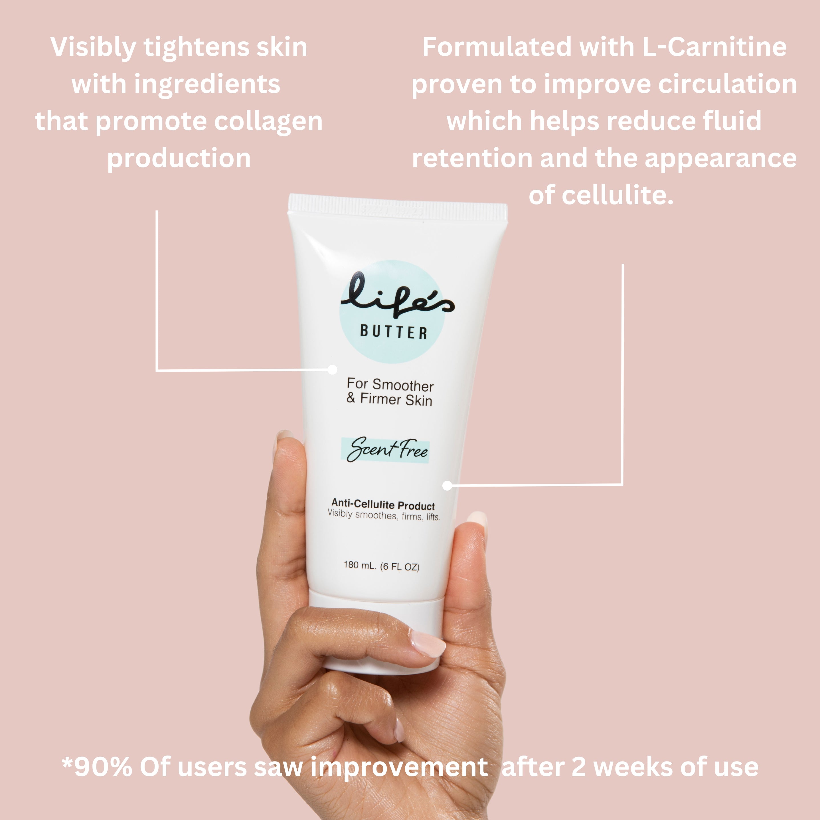 Life's Butter anti-cellulite cream, scent-free, body firming product for cellulite and stretch marksLife's Butter™ - Anti-Cellulite Cream-scent-free