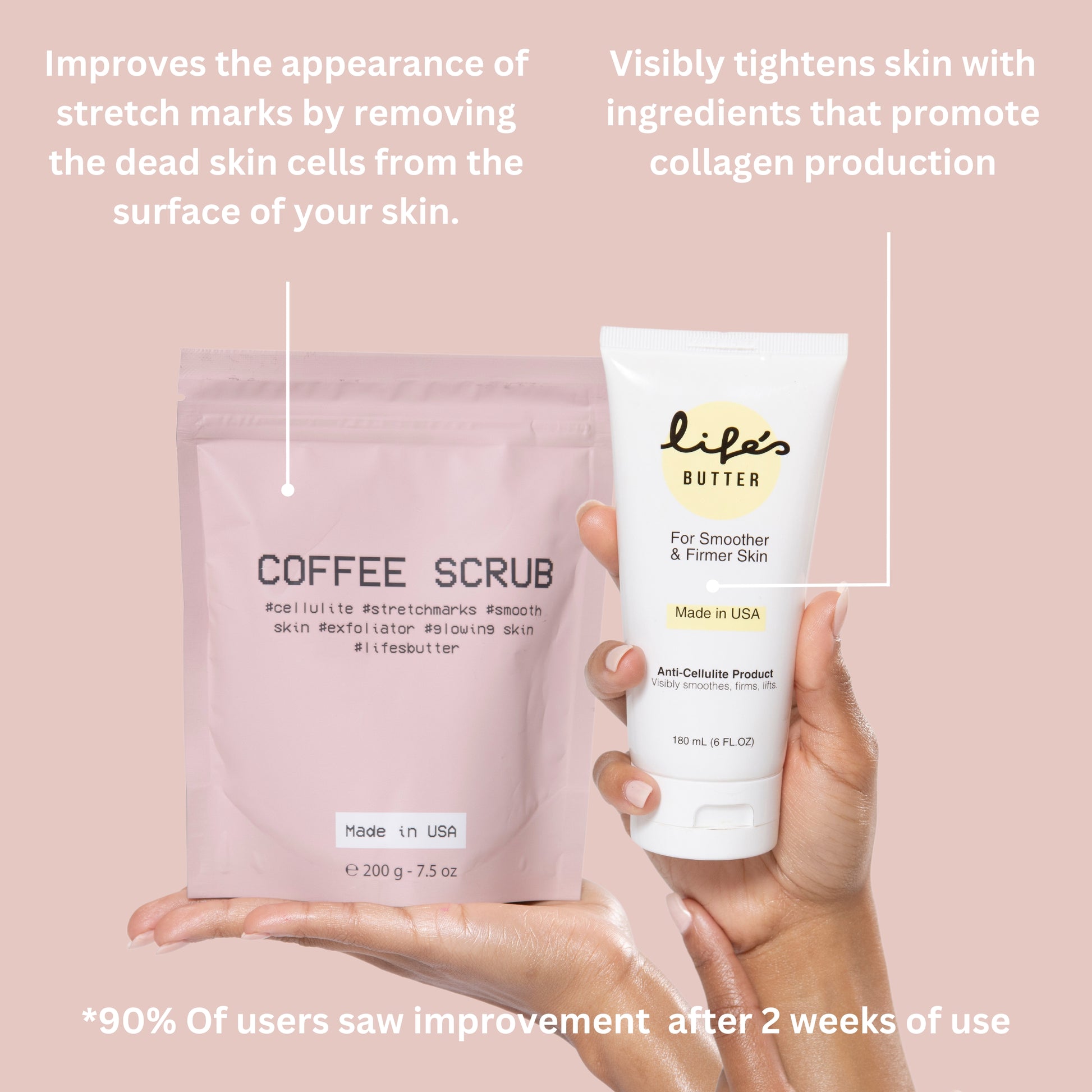 Anti-Cellulite Cream + Coffee Scrub bundle