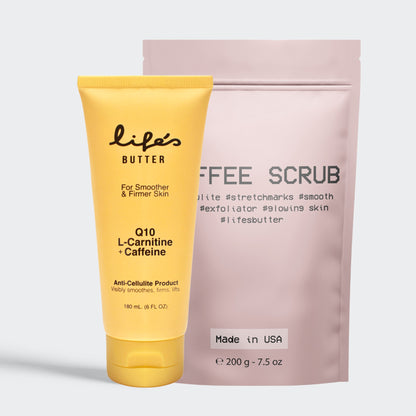 Anti-Cellulite Cream + Scrub | The Two Step Skincare Routine Life's Butter Original 