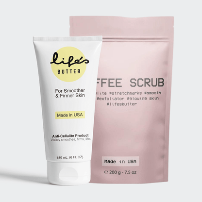 Anti-Cellulite Cream + Scrub | The Two Step Skincare Routine Life's Butter Original 