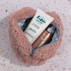 zipper cosmetic bag, furry makeup bag, fluffy makeup bag