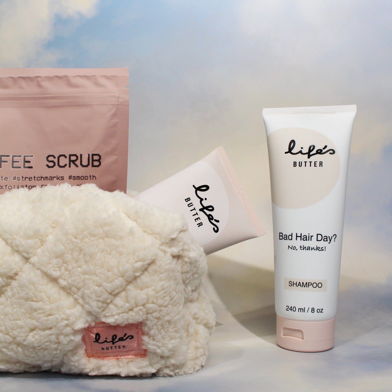 makeup fluffy bag life's butter pouch