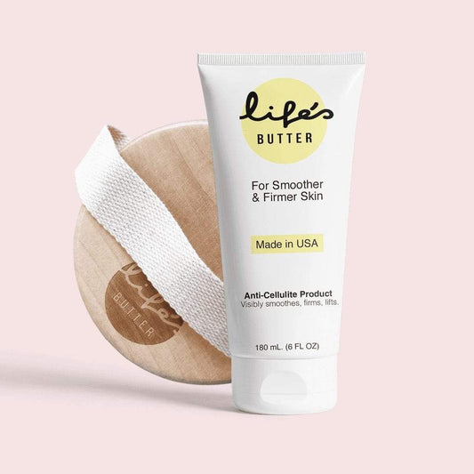Life's Butter Anti-Cellulite Bundle Cream with dry brush and anti-cellulite lotion