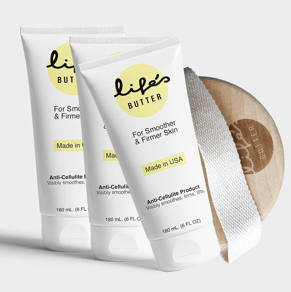 Life's Butter™ - Anti-Cellulite Bundle Anti-Cellulite Cream Life's Butter Triple Pack - $31 /item + (Free Shipping + Free Brush) No 